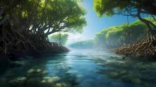 世外桃源海景隐秘海岛场景图