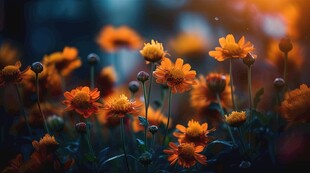 阳光下向日葵秋季丰收场景