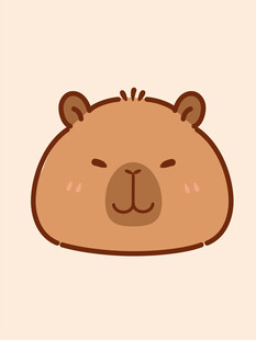 卡通水豚 卡皮巴拉 水豚插画 