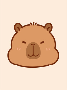 卡通水豚 卡皮巴拉 水豚插画 