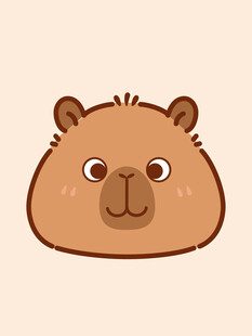 卡通水豚 卡皮巴拉 水豚插画 