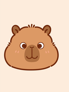 卡通水豚 卡皮巴拉 水豚插画 