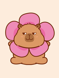 卡通水豚 卡皮巴拉 水豚插画 