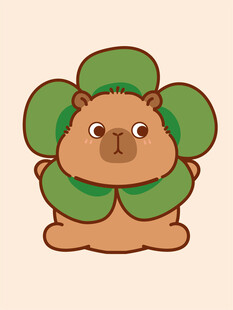 卡通水豚 卡皮巴拉 水豚插画 