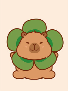 卡通水豚 卡皮巴拉 水豚插画 