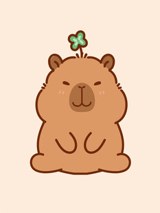 卡通水豚 卡皮巴拉 水豚插画 