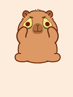 卡皮巴拉 水豚插画 卡通水豚 