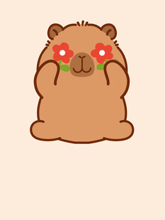 卡皮巴拉 水豚插画 卡通水豚 