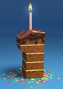 巧克力数字蛋糕