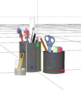 C4D模型 笔筒