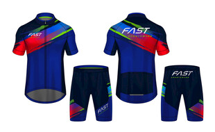 单车衣服骑行服运动服矢量效果图