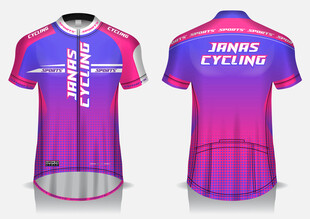 单车衣服骑行服运动服矢量效果图