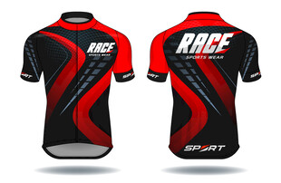 单车衣服骑行服运动服矢量效果图