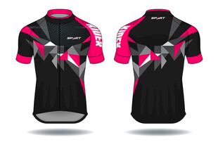 单车衣服骑行服运动服矢量效果图