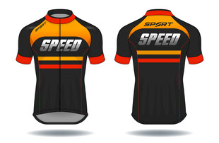 单车衣服骑行服运动服矢量效果图