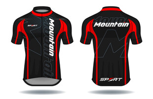 单车衣服骑行服运动服矢量效果图