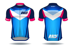 单车衣服骑行服运动服矢量效果图