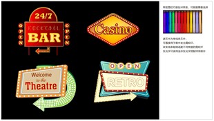 灯泡 球泡复古发光标识