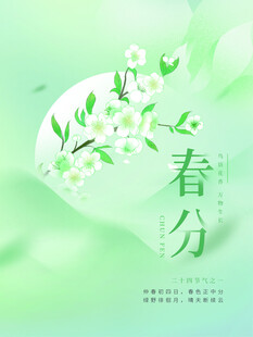 春分节气宣传海报展板