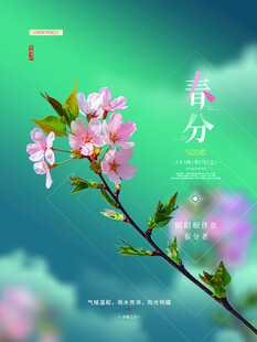 春分节气宣传海报展板