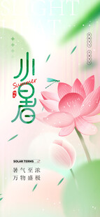 小暑节气宣传海报展板