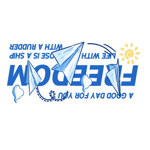 卡通大自在翱翔图案设计