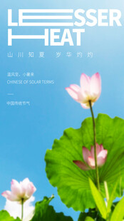 小暑节气宣传海报展板