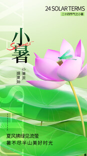 小暑节气宣传海报展板