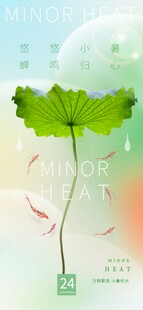 小暑节气宣传海报展板