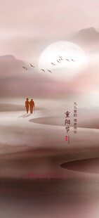 重阳节气宣传海报展板