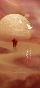 重阳节气宣传海报展板