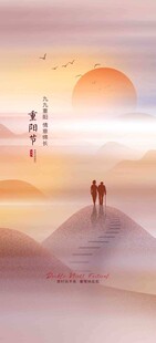 重阳节气宣传海报展板