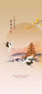 重阳节气宣传海报展板