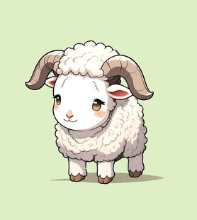 卡通动物小绵羊