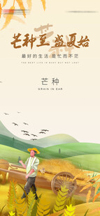 芒种节气宣传海报展板