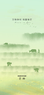 芒种节气宣传海报展板