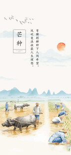 芒种节气宣传海报展板