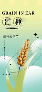 芒种节气宣传海报展板