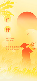 芒种节气宣传海报展板