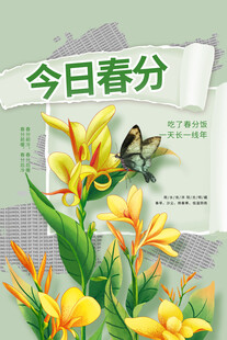 春分节气宣传海报展板