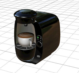 C4D模型 咖啡机