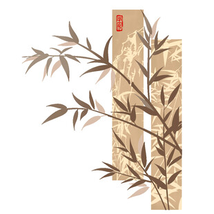 卡通竹子图案设计
