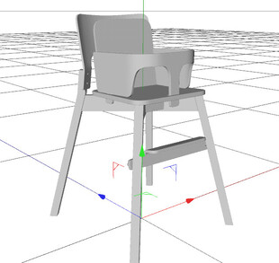 C4D模型 宝宝椅