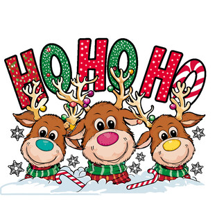 卡通英文鹿图案