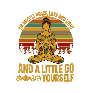 卡通打坐女孩图案设