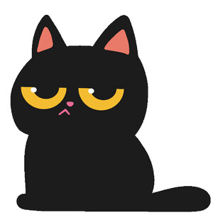 卡通发呆猫图案设计