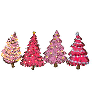 卡通圣诞树图案设计