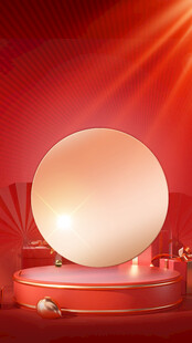 红色手机海报背景