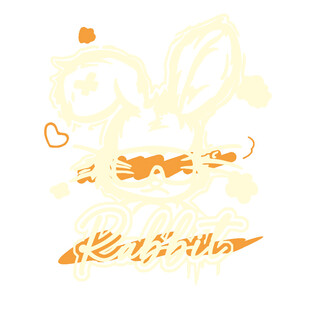 卡通拉风兔图案设计