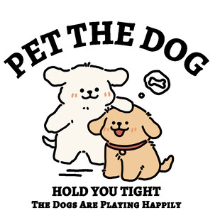 卡通摸摸修狗图案设计